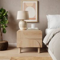 Aldo 2 Drawer Bedside Table