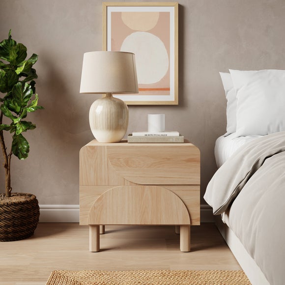 Aldo 2 Drawer Bedside Table