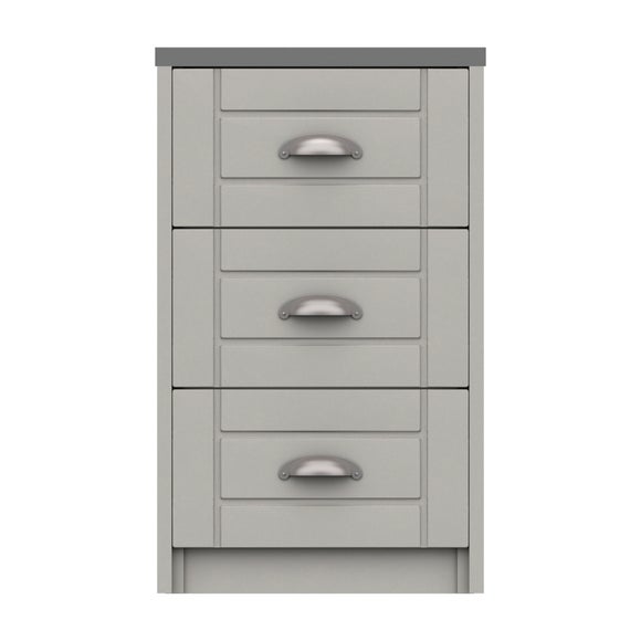 Darwin 3 Drawer Bedside Table