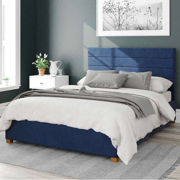 Kelly Plush Velvet Ottoman Bed Frame