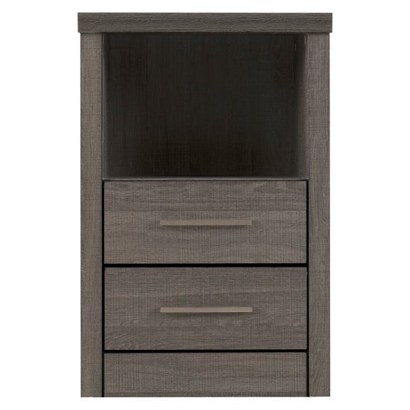 Lennon 2 Drawer & 1 Shelf Bedside Table