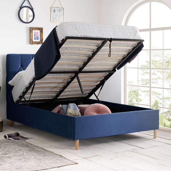 Loxley Velvet Ottoman Bed Frame