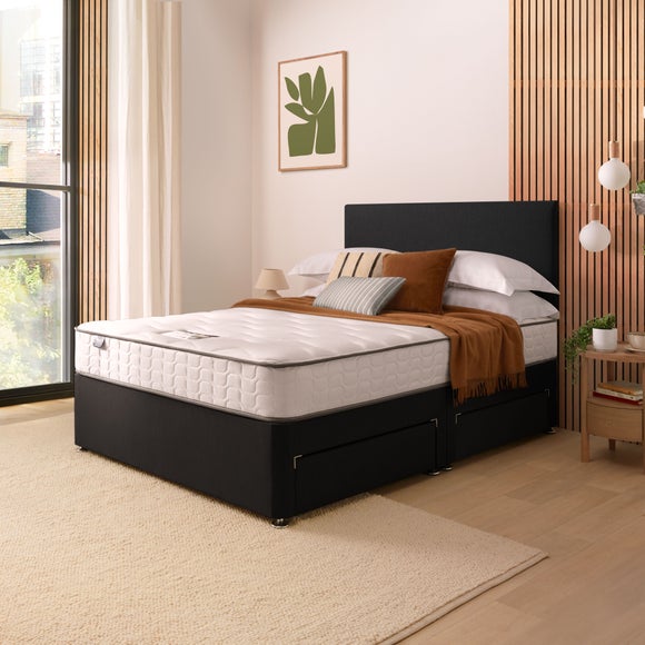 Silentnight Divan Bed With Fabric Paris Headboard and 800 Pocket Sprung Mattress