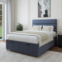 Woven Fabric End of Bed Ottoman Base