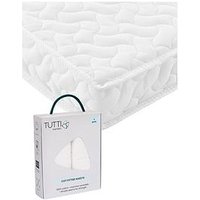 Tutti Bambini Pocket Sprung Cot Mattress (120 x 60cm) with FREE 2 Pack Essential White Fitted Sheets, White