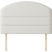 Dudley - King Size - Lined Headboard - White - Fabric - 5ft - Happy Beds