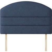 Dudley - King Size - Lined Headboard - Dark Blue - Fabric - 5ft - Happy Beds