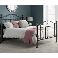 Victoria - Double - Nickel Metal Bed - Black - Metal - 4ft6 - Happy Beds