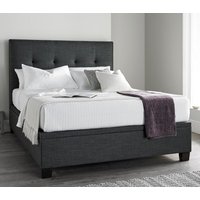 Walkworth - Double - Ottoman Storage Bed - Dark Grey - Fabric - 4ft6 - Happy Beds