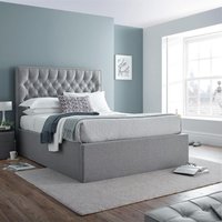 Wilson - King Size - Ottoman Bed - Grey - Fabric - 5ft - Happy Beds