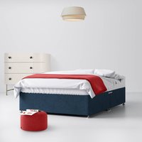 Super King Size - Divan Bed - With Storage - Dark Blue - Fabric - 6ft - Happy Beds