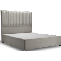 Camden Bed Silver Grey - Double / Electric Ottoman / Chrome